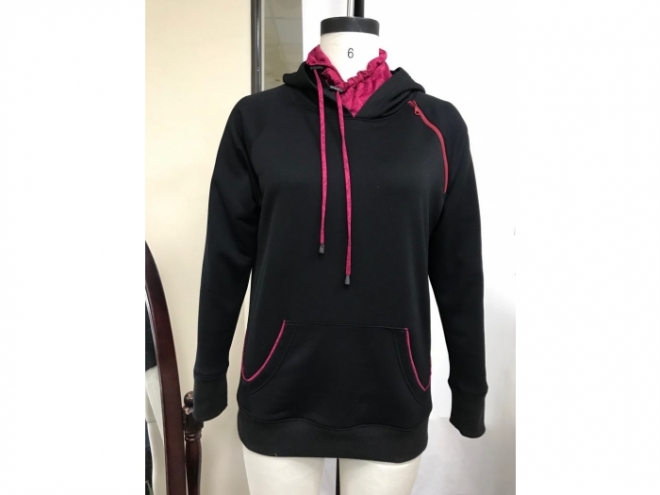 20-WH003F 帽T系列(女) 正-黑